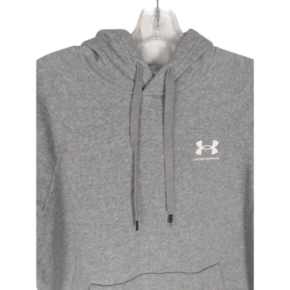 Under Armour Sweater Mens SMALL Gray Loose Drawstring Hoodie‎ Activewear - Picture 5 of 8